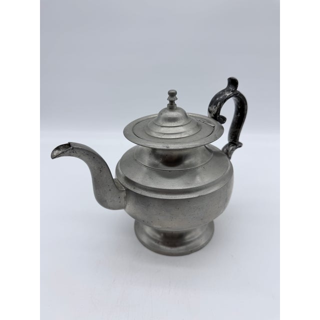 Antique American Britannia Teapot by R. Gleason, Dorchester, Ma, Circa 1840s For Sale - Image 14 of 14