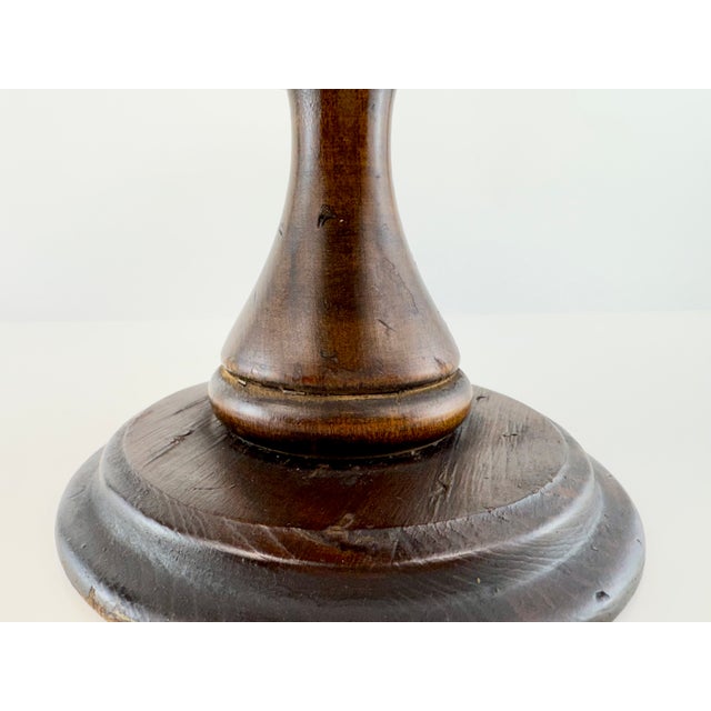 Wood Vintage Hand-Carved Oval Wood Pedestal Centerpiece Bowl For Sale - Image 7 of 11