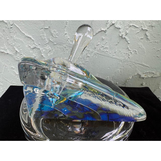 Glass Signed Egerman Studio Art Glass Perfume Bottle, Dated 1994 For Sale - Image 7 of 10