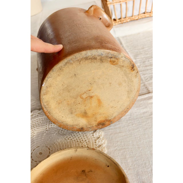 Large Vintage Glazed Earthenware Salt Cellar, 1970s For Sale - Image 6 of 7