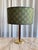 Mid-Century Modern Mid-Century Wood and Brass Table Lamp with Gucci Fabric Shade, Italy, 1970s For Sale - Image 3 of 13