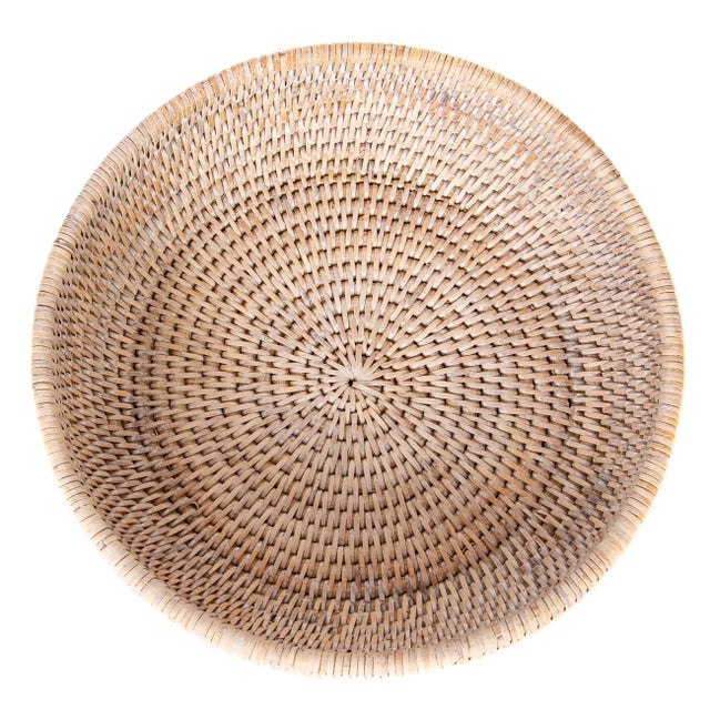 Boho Chic Artifatcs Rattan Bowl For Sale - Image 3 of 6
