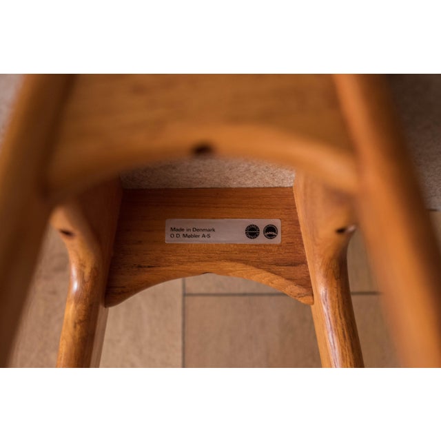 Wood Vintage Danish Teak Bar Stool by Erik Buch for o.d. Mobler For Sale - Image 7 of 10