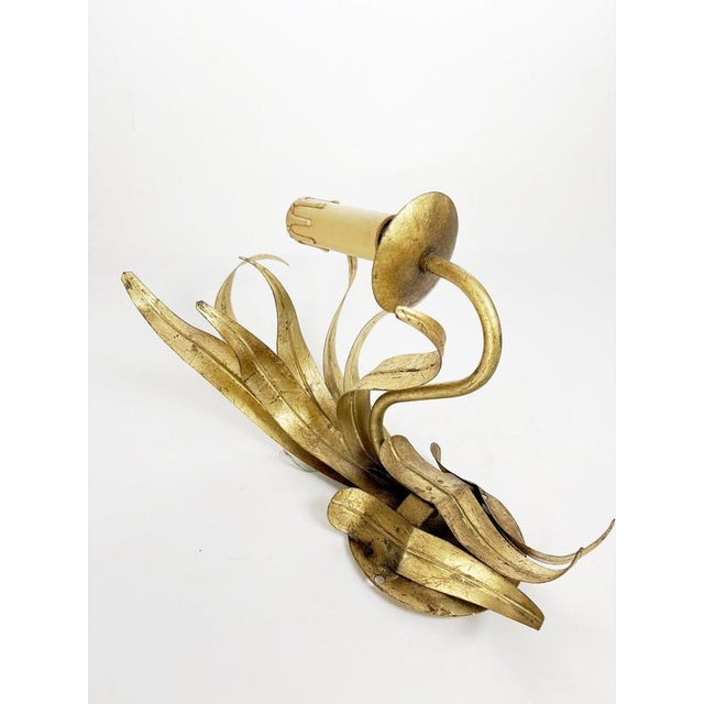 Gilt Metal Wall Light, France, 1970s For Sale - Image 13 of 15