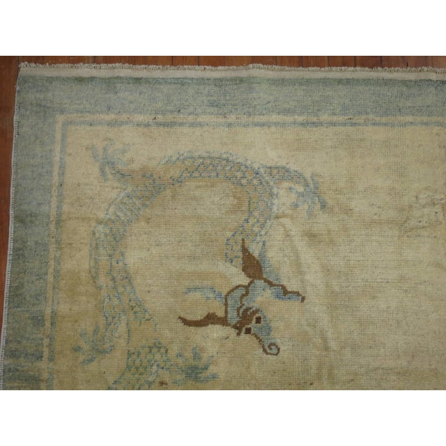 Early 20th Century Early 20th Century Dragon Chinese Peking Rug - 5'11" x 8'9" For Sale - Image 5 of 6
