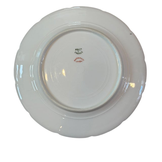 Antique Haviland Limoges Plates White Gold Floral - Set of 4 For Sale - Image 6 of 11