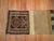 19th Century Tribal Zabihi Collection Kazak Bagface Trapping Textile Rug - 1' x 4'2" For Sale - Image 4 of 5