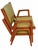 Mid-Century Modern A Pair of Vintage Mid-Century Modern Walnut-Tone Wood Occasional Chair For Sale - Image 3 of 9
