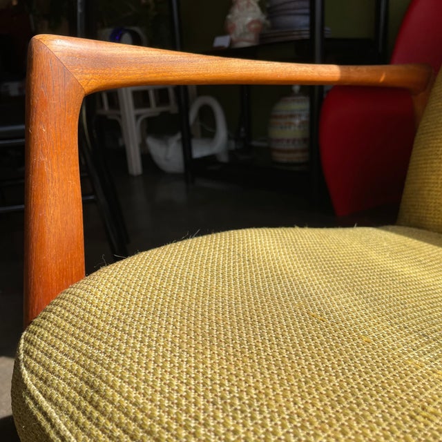 Textile 1960's Vintage Dux Armchair + Ottoman Set For Sale - Image 7 of 13