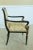 Traditional Trouvailles Regency Style Black & Gold Upholstered Armchair For Sale - Image 3 of 13