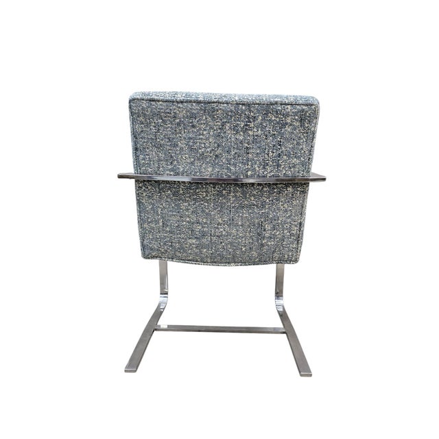 Mid 20th Century MCM Milo Baughman Cantilever Chair & Ottoman For Sale - Image 5 of 8