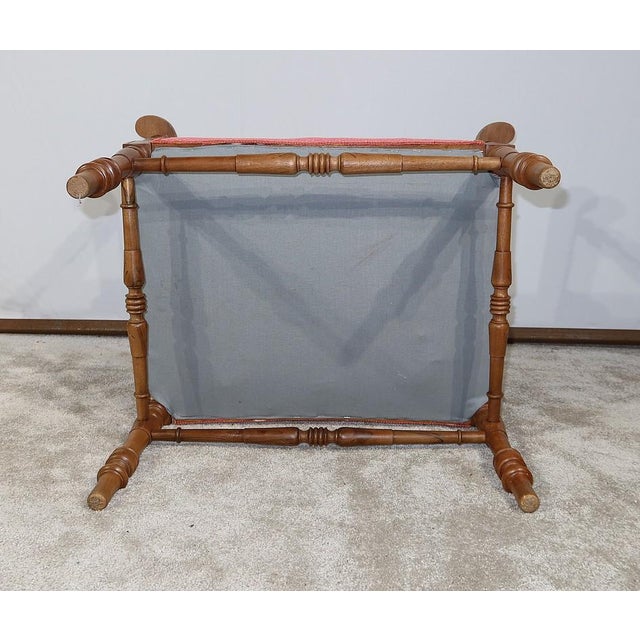 Small Bench with Walnut Wheelchanders, 1800s For Sale - Image 18 of 18