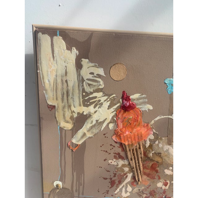 Ice Cream Painting Mixed Media For Sale - Image 4 of 6