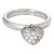Tiffany & Co Heart Diamond Charm Ring Estate Platinum Tag Sz 5.75 Jewellery For Sale