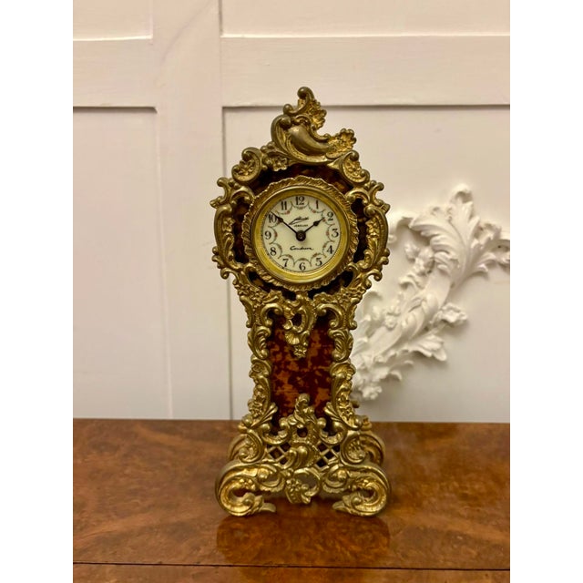 Antique Edwardian Ornate Gilded Brass Longcase Clock, 1900 For Sale - Image 9 of 9