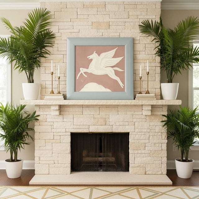 Mid 20th Century Original Gustave Kaitz Winged Pegasus Watercolor-Art Deco Painting-Framed-Signed For Sale - Image 4 of 11