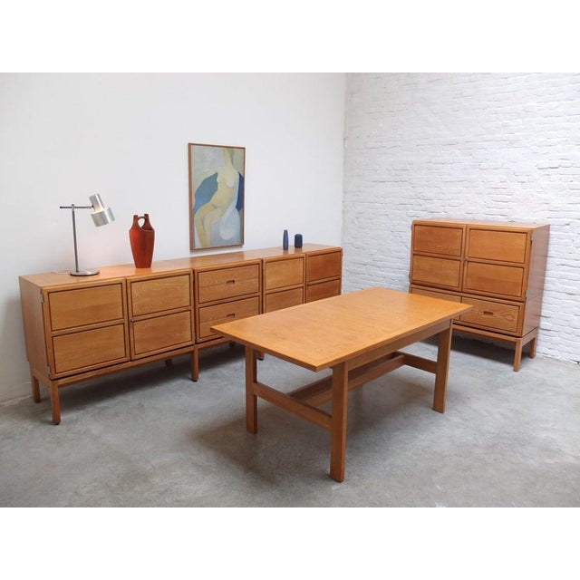 Extendable N-Line Dining Table in Oak by Gebroeders Neirinck, 1968 For Sale - Image 18 of 18