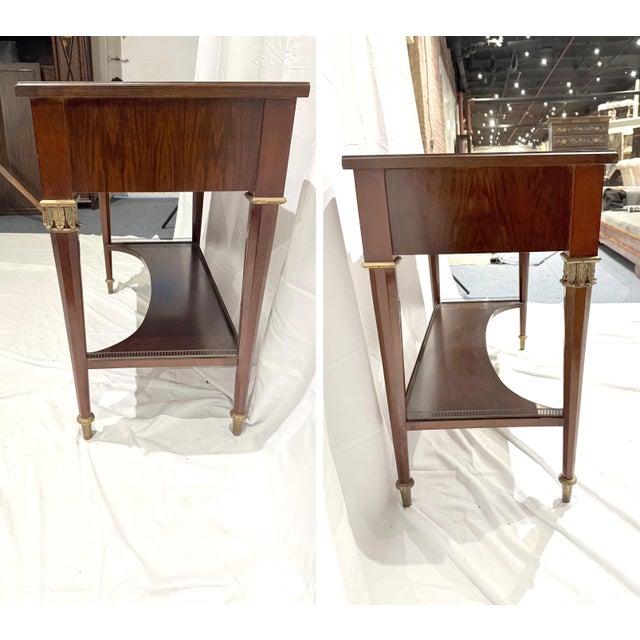 1990s 1999 John Widdicomb Neoclassical Mahogany Server Console Table For Sale - Image 5 of 12