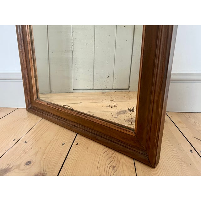 Antique Rustic French Wall Mirror with Original Foxed Glass, 1890s For Sale - Image 6 of 12