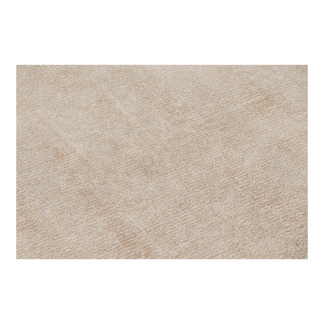 Rug & Kilim’s Oversized Textural Rug in Beige-Brown Tones & Striae For Sale