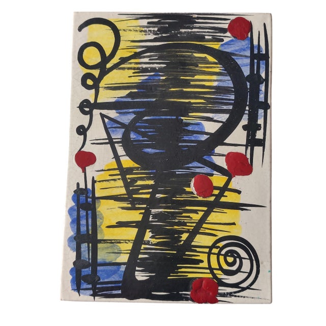 Abstract Composition on Ceramic Tile, Italy, 1980s For Sale - Image 14 of 14