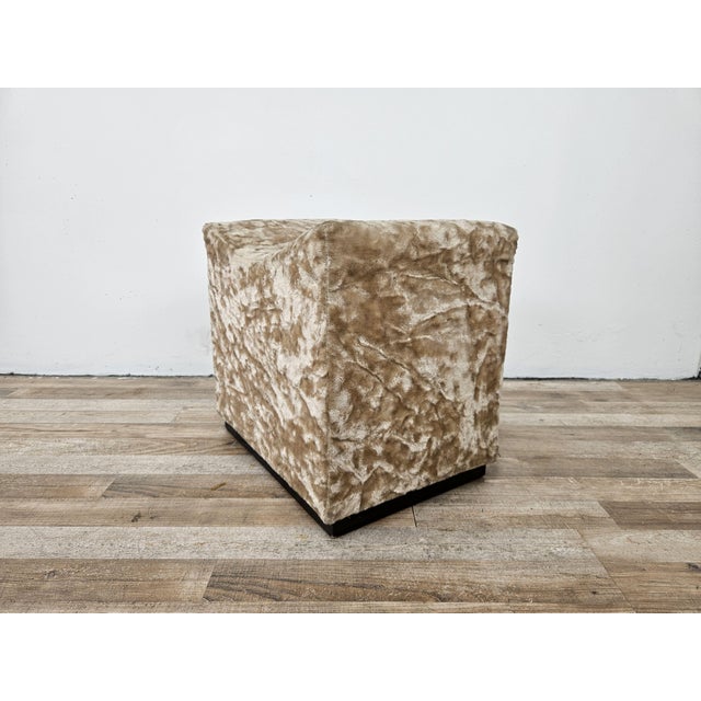 Vintage Upholstered Wooden Ottoman, 1950s For Sale - Image 4 of 14