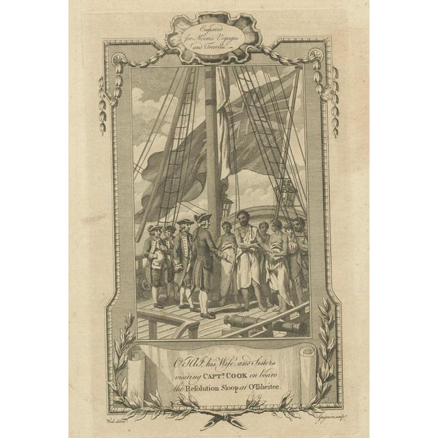 O-Mai Visiting Captain Cook Aboard the Resolution at Tahiti, 18th Century For Sale - Image 3 of 10