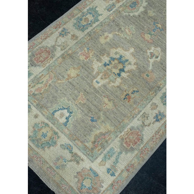 Turkish Turkish Oushak Runner Rug 2'9" x 14' #17918 For Sale - Image 3 of 8