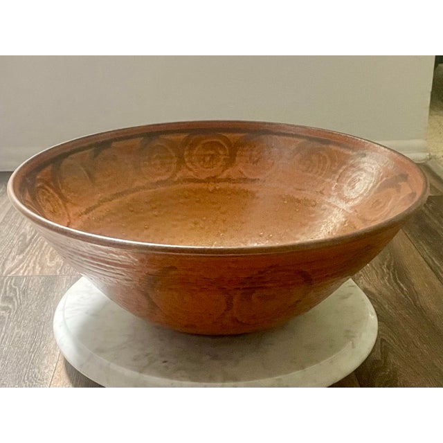 Massive Wishon-Harrell Stoneware Pottery Bowl California 1970s For Sale In Palm Springs - Image 6 of 11
