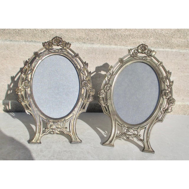 Matching Art Nouveau French Photo Frames - A Pair of 2 For Sale - Image 4 of 8