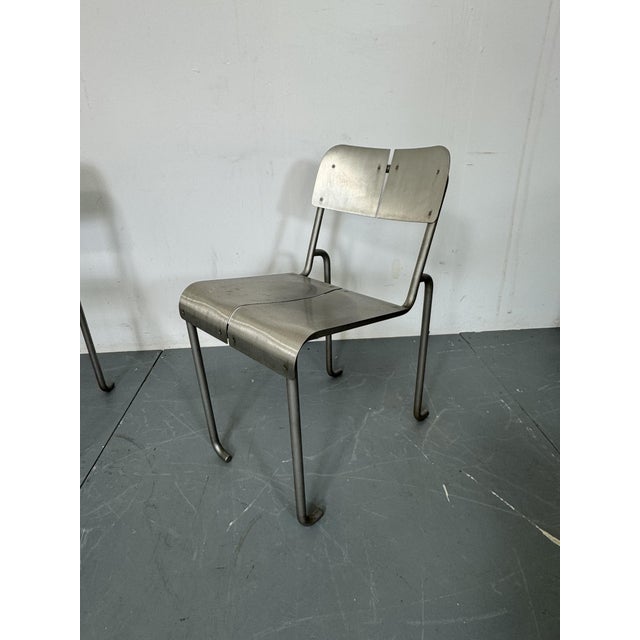 Postmodern Architectural Stainless Steel Dining Chairs, 1980s, Set of 4 For Sale - Image 15 of 18