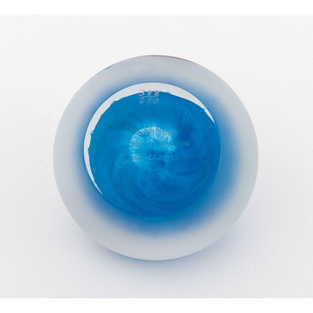 Contemporary Encased Bubble Art Glass Paperweights, 6 For Sale - Image 3 of 15