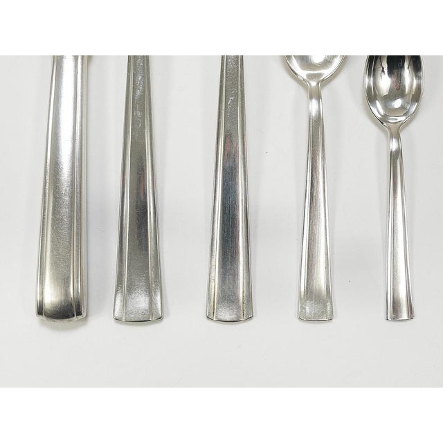 Silver Silver-Plated Flatware Cutlery for Six by Gio Ponti for Krupp, Austria, 1950s, Set of 31 For Sale - Image 8 of 14