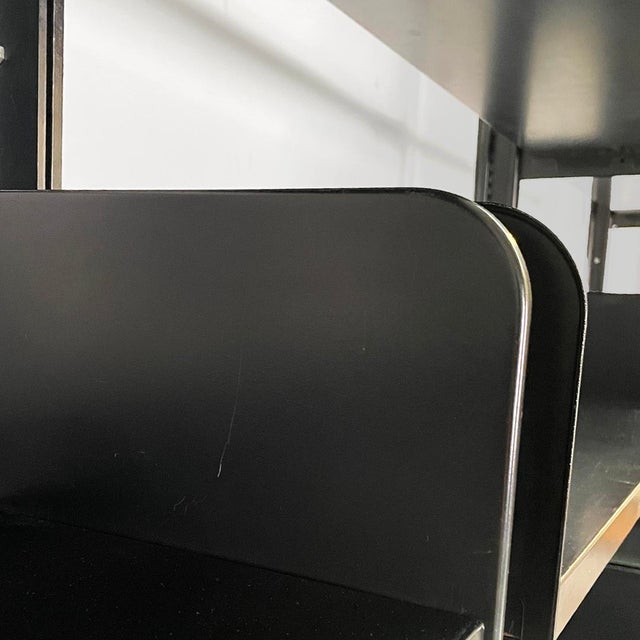 Italian Modern Modular Black Congresso Bookcase attributed to Lips Vago, 1970s, Set of 3 For Sale - Image 12 of 18