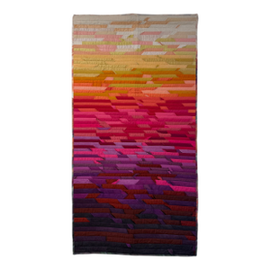 2005, Alegre Sunset, Artquilt, Abstract Expressionist Fiber Art, Artist Marcia Hewitt Johnson