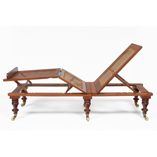 Mid 19th Century Campaign Folding Caned Daybed For Sale - Image 4 of 16
