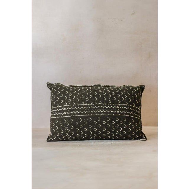 Brown Mud Cloth Cushion For Sale - Image 4 of 4