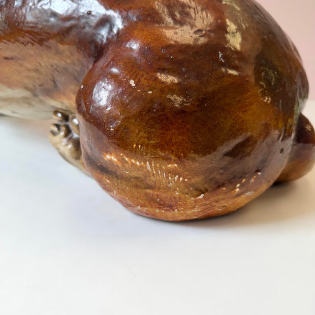 Plastic Vintage Mid-Century Extra Large Basset Hound Sculpture For Sale - Image 7 of 12