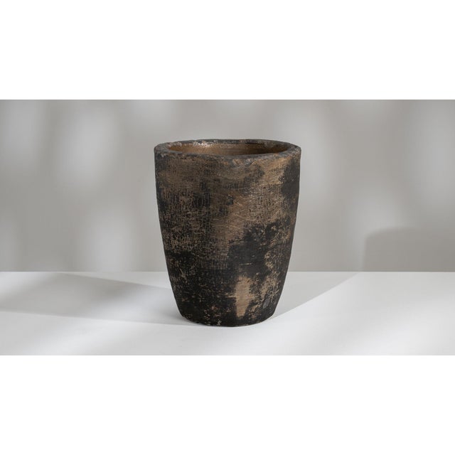 Mid 20th Century France Black Concrete Planter For Sale In Greensboro - Image 6 of 10