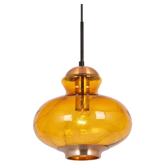 Small Murano Pendant Light attributed to Doria, Germany, 1970s For Sale