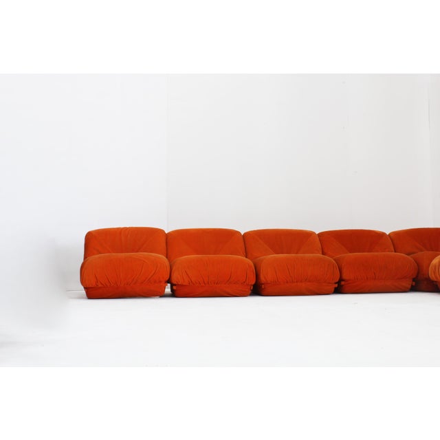 Patate Modular Sofa in Orange Corduroy from Airborne, 1970s, Set of 7 For Sale - Image 6 of 14