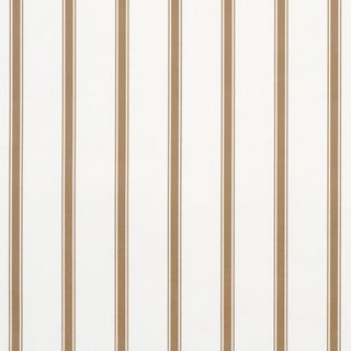 Sample - Schumacher Westerly Stripe Wallcovering In Burlap For Sale