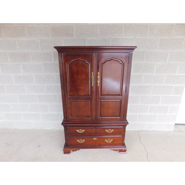 Thomasville Thomasville Cherry Collection Georgian Style Fitted Interior Armoire Chest 41"w For Sale - Image 4 of 13