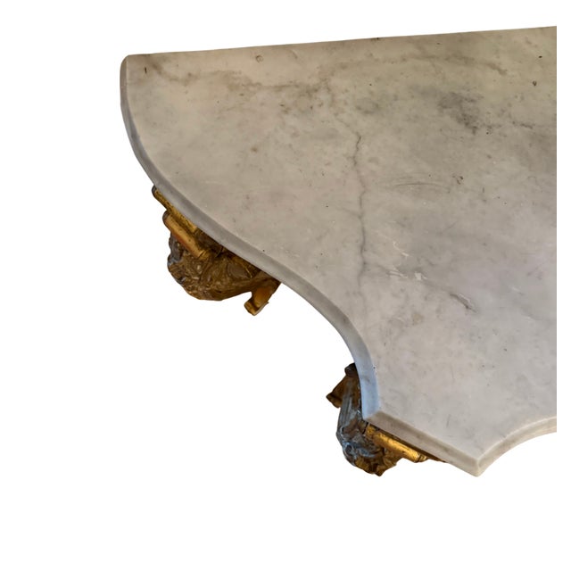 19th Century Louis XV Marble Top Console Table For Sale - Image 10 of 18