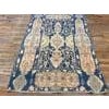 1930s Teal Blue Geometric Antique Indian Cotton Agra Rug 4' X 6'6" Handknotted Carpet For Sale - Image 16 of 18