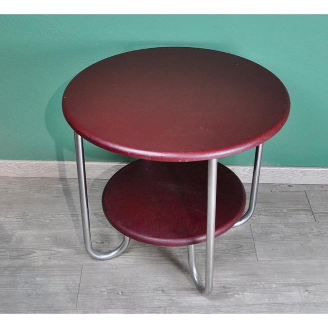 Leatherette Side Table, 1960s For Sale - Image 4 of 10