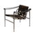 Vintage LC1 chair designed by Le Corbusier, Pierre Jeanneret, Charlotte Perriand, circa 1928. Base in chromed tubular...