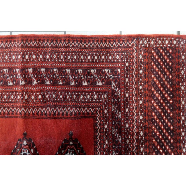 1950s, Handmade Vintage Uzbek Bukhara Rug 3' X 5.1' For Sale - Image 10 of 13
