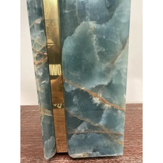 Mid-Century Modern Blue Onyx Table Lamp from Starba Basel, 1970s For Sale - Image 3 of 10