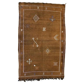 Moroccan Cactus Silk Rug - 3'3'' x 4'8'' For Sale